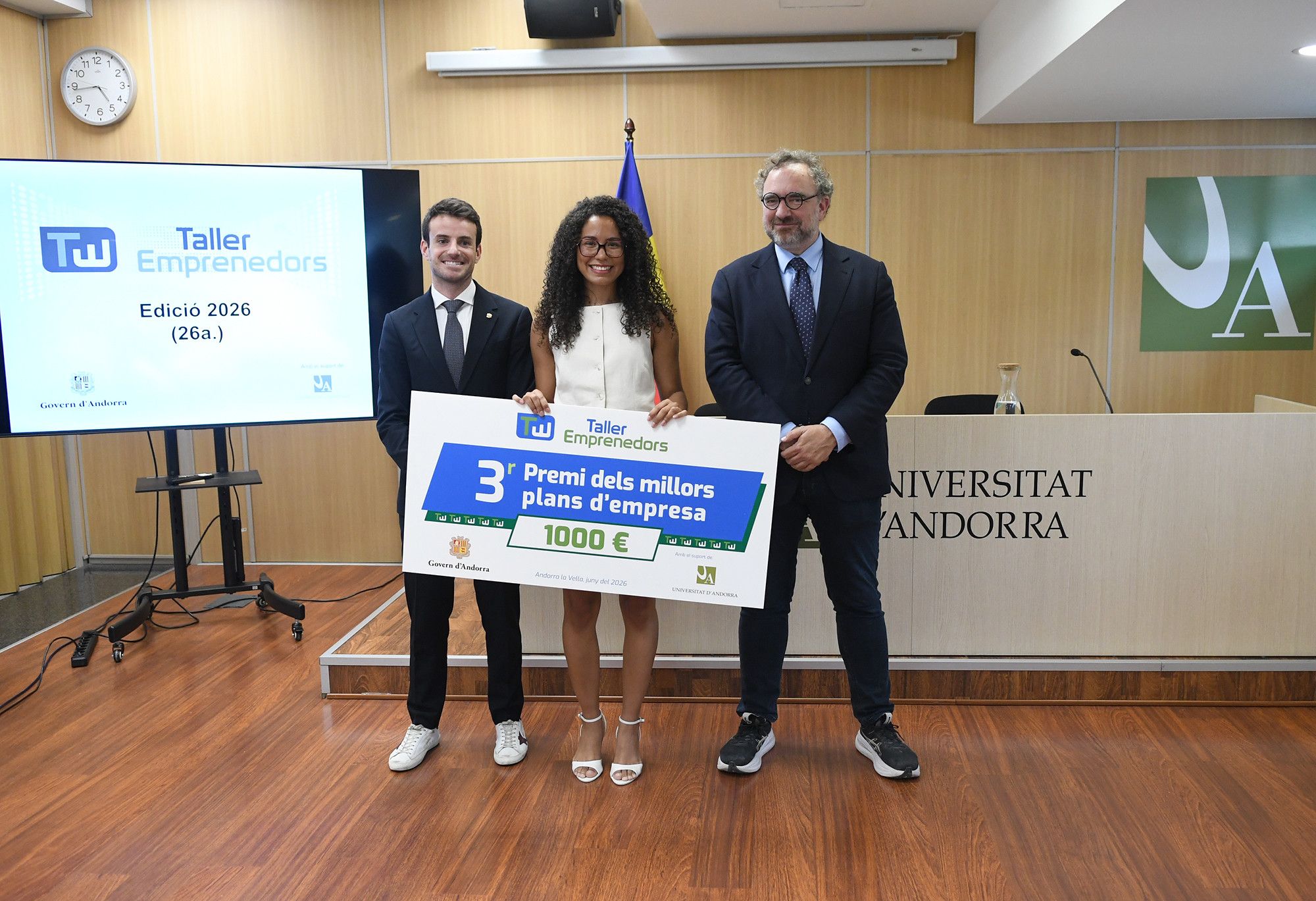 El projecte de Júlia Lima va rebre el tercer premi. // SFGA / JAViladot La portaveu del Sindicat, Rebeca Bonache.