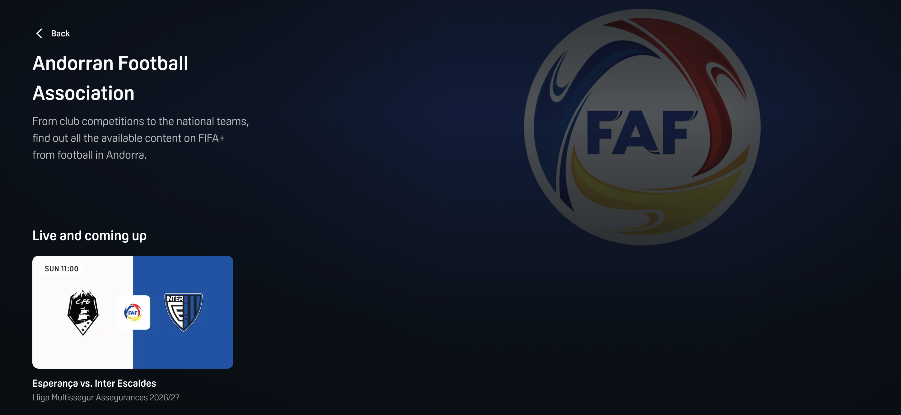 Demà diumenge, DAZN farà la retransmissió del duel entre el vigent campió, l'Inter, i l'Esperança.
