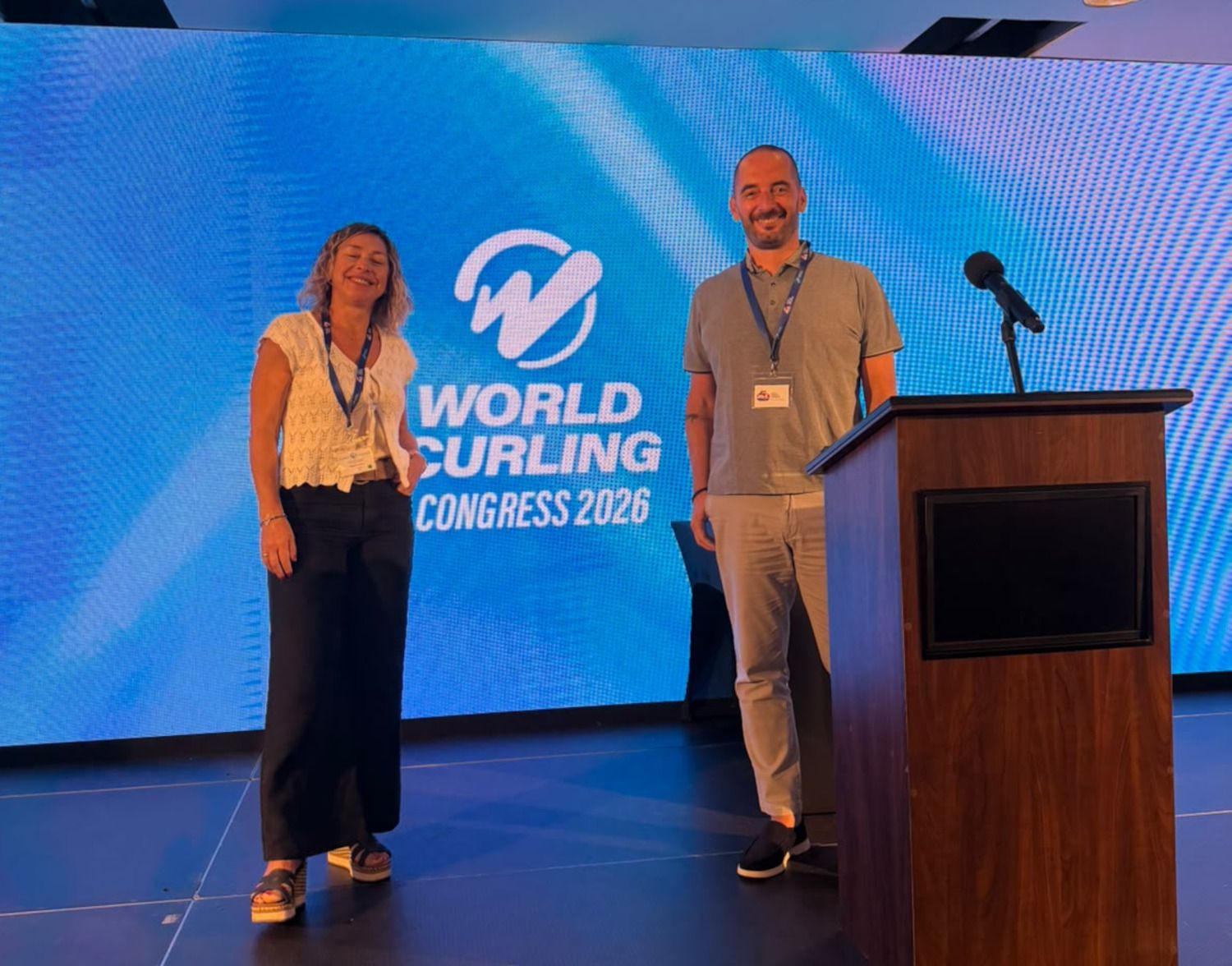 Participació andorrana en el congrés mundial de curling.