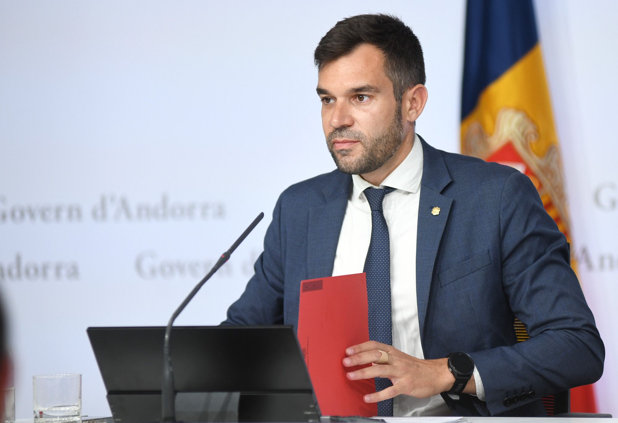 El secretari d'Estat, David Forné, durant una compareixença.