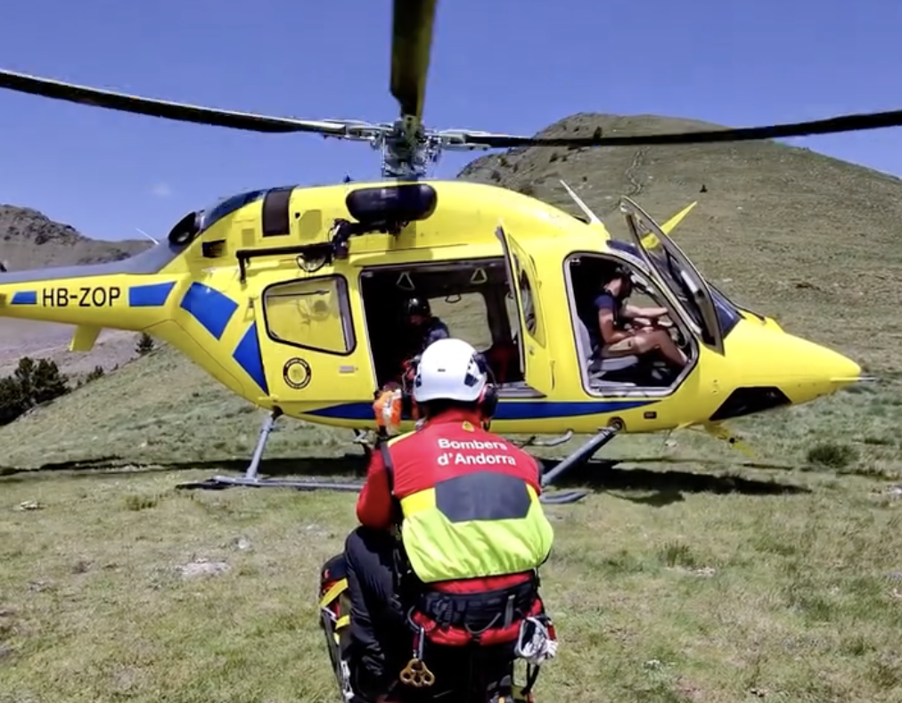 El rescat es va haver de fer amb helicòpter.