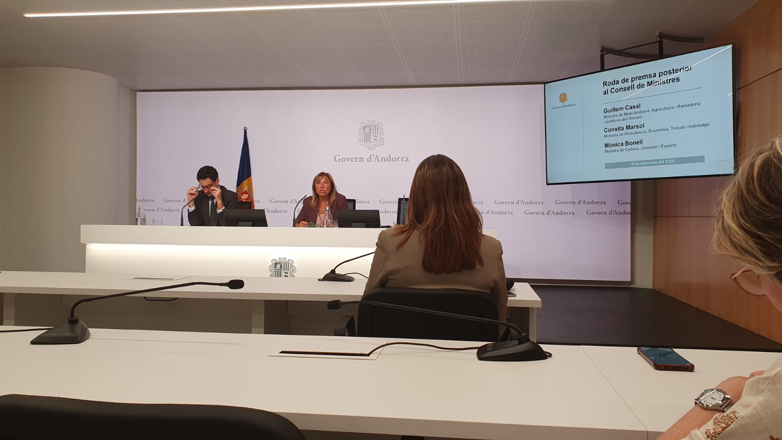 roda de premsa posterior al consell de ministres. 