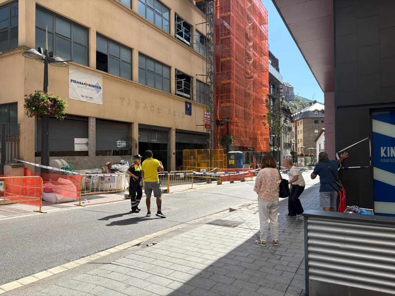 Zona precintada.
