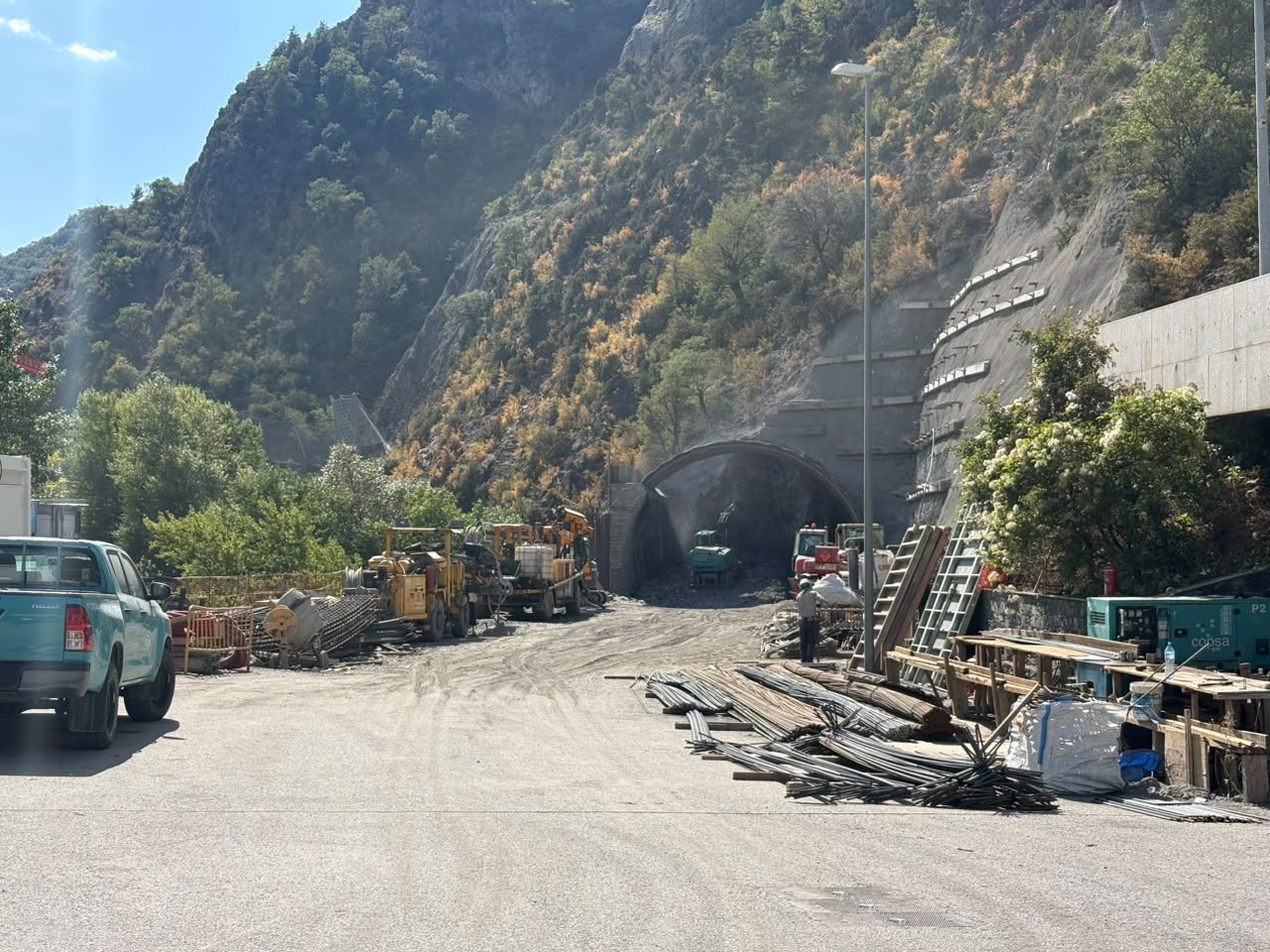 Les obres del túnel de Rocafort. Les obres del túnel de Rocafort.