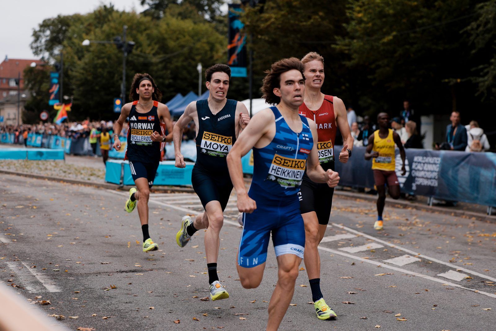 Pol Moya en competició a la Milla del Mundial de Copenhague.