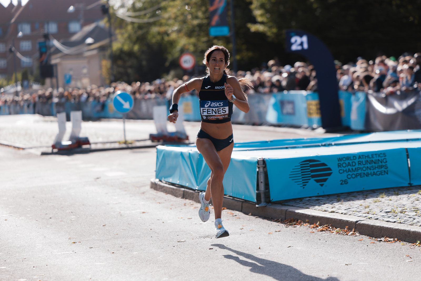 Ariadna Fenés, a la mitja marató de Copenhaguen.