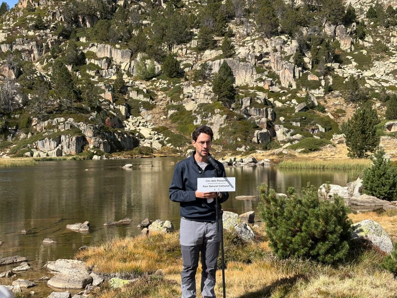 Guillem Casal, durant la seva intervenció al Circ dels Pessons. Guillem Casal, durant la seva intervenció al Circ dels Pessons.