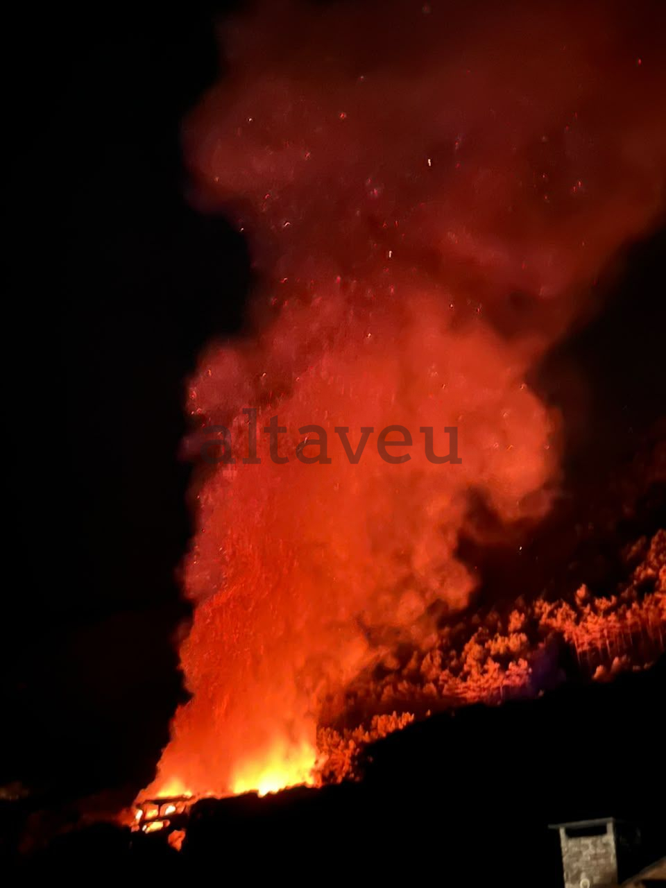 Moments inicials de l'incendi. Moments inicials de l'incendi.