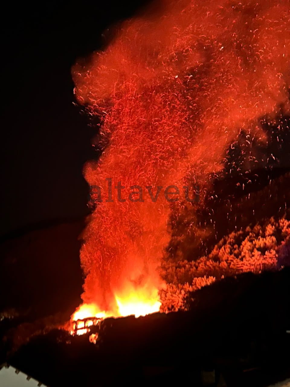 Moments inicials de l'incendi. Moments inicials de l'incendi.