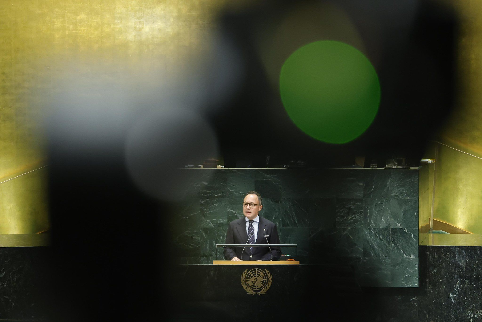 Espot durant la seva intervenció davant la 81a Assemblea General de l'ONU.