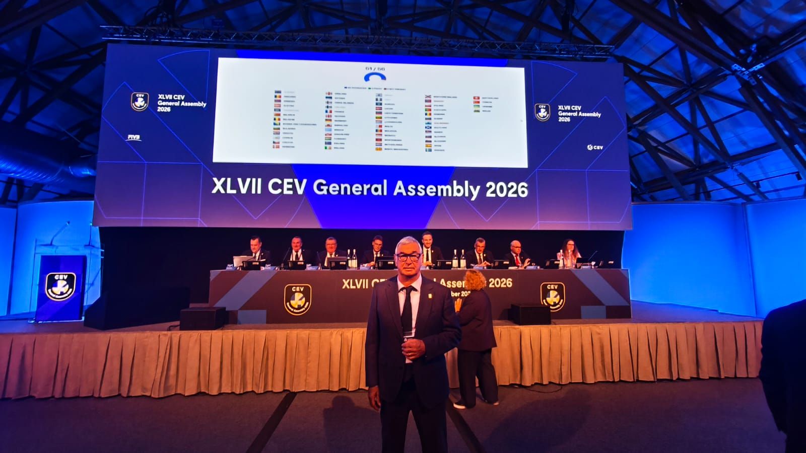 El president de la Federació Andorrana de Voleibol, Xavi Folguera, assisteix al XLVII Congrés de la Confederaciò Europea (CEV) a Milà.