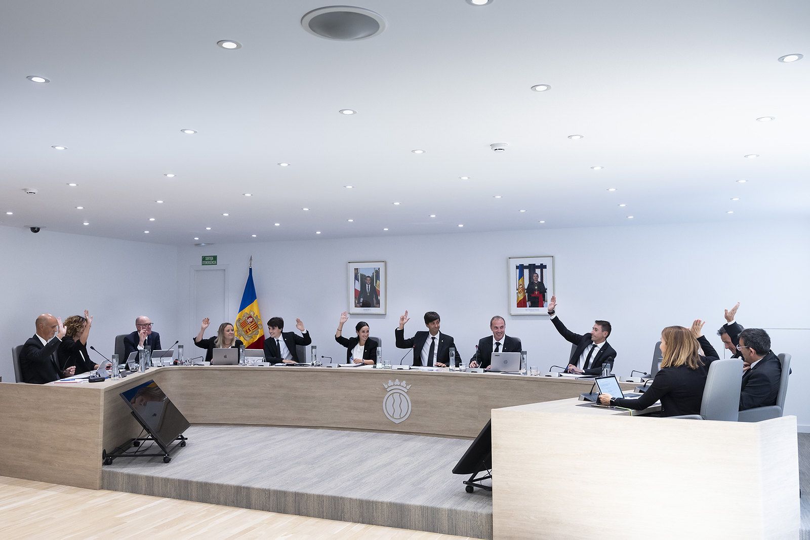 Un instant de la sessió de consell de comú d'aquest dijous.