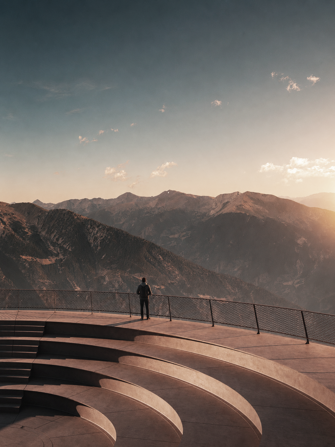 Simulació de com quedarà el mirador. Simulació de com quedarà el mirador.