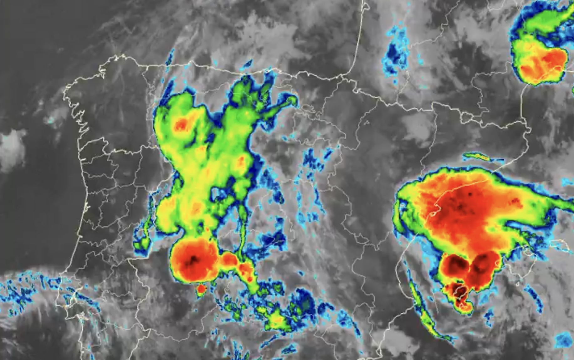 El mapa de les precipitacions posa el focus en el litoral català aquest vespre. El mapa de les precipitacions posa el focus en el litoral català aquest vespre.