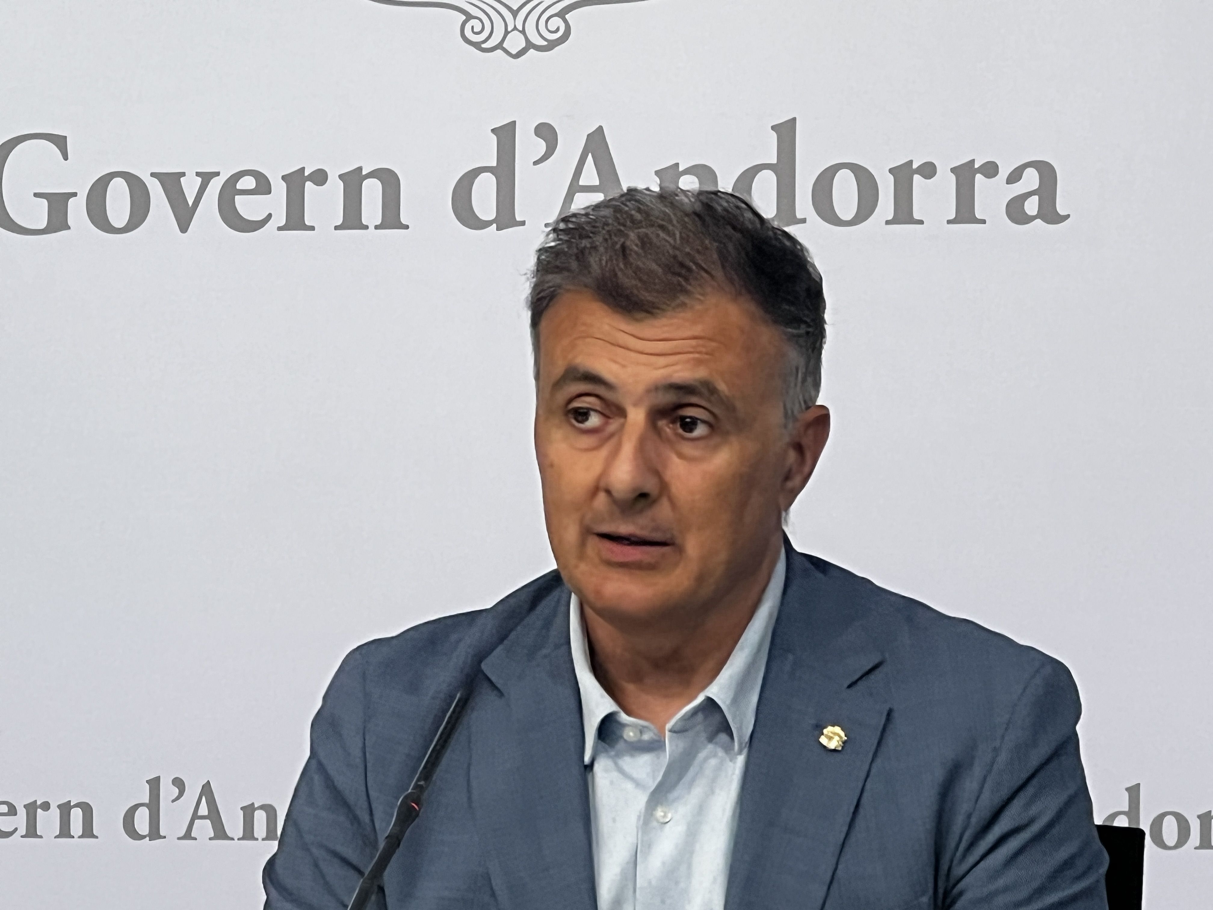 El ministre de Funció Pública, Marc Rossell, en la compareixença d'aquesta tarda. El ministre de Funció Pública, Marc Rossell, en la compareixença d'aquesta tarda.