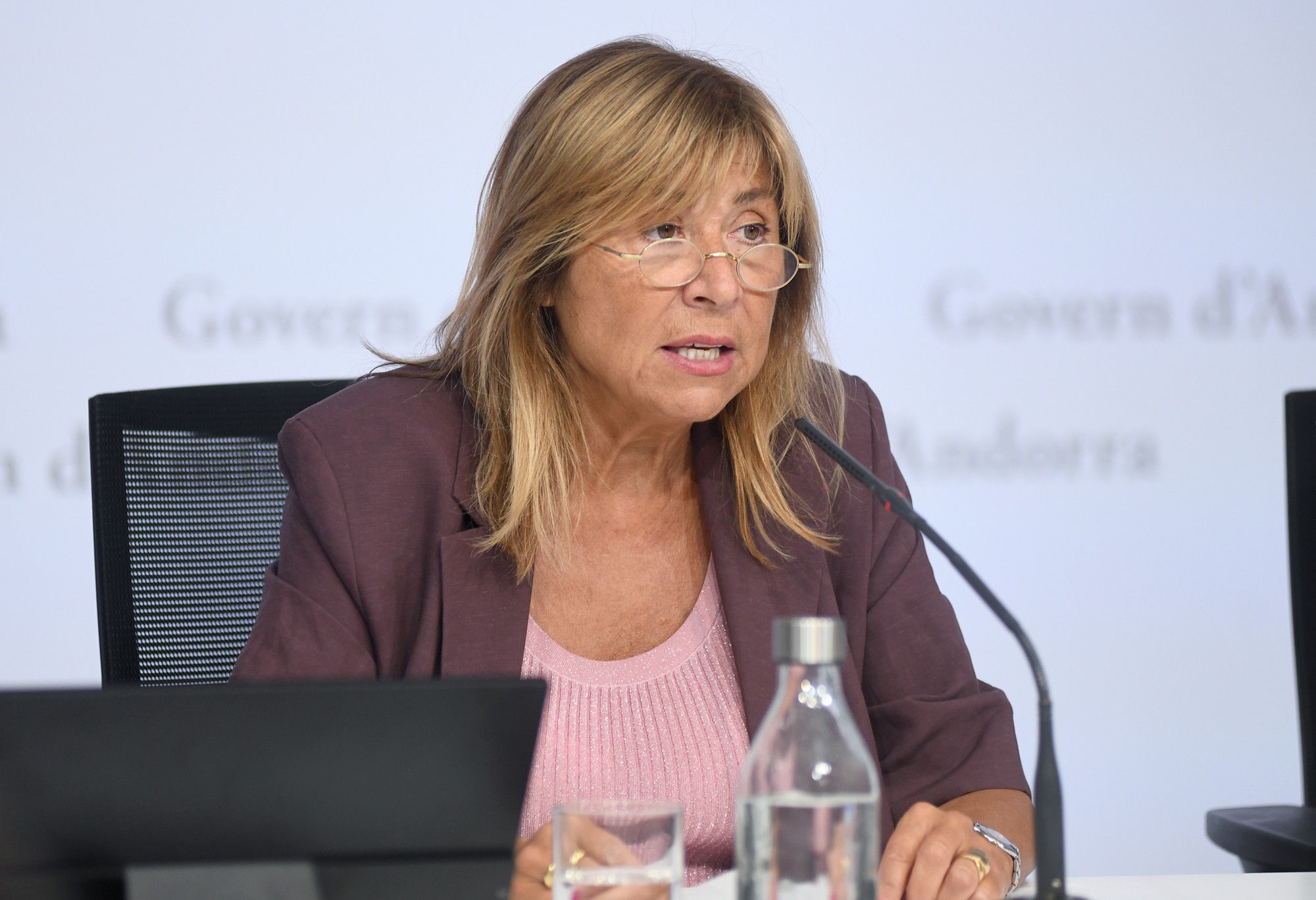 La ministra Conxita Marsol en una compareixença a Govern. La ministra Conxita Marsol en una compareixença a Govern.
