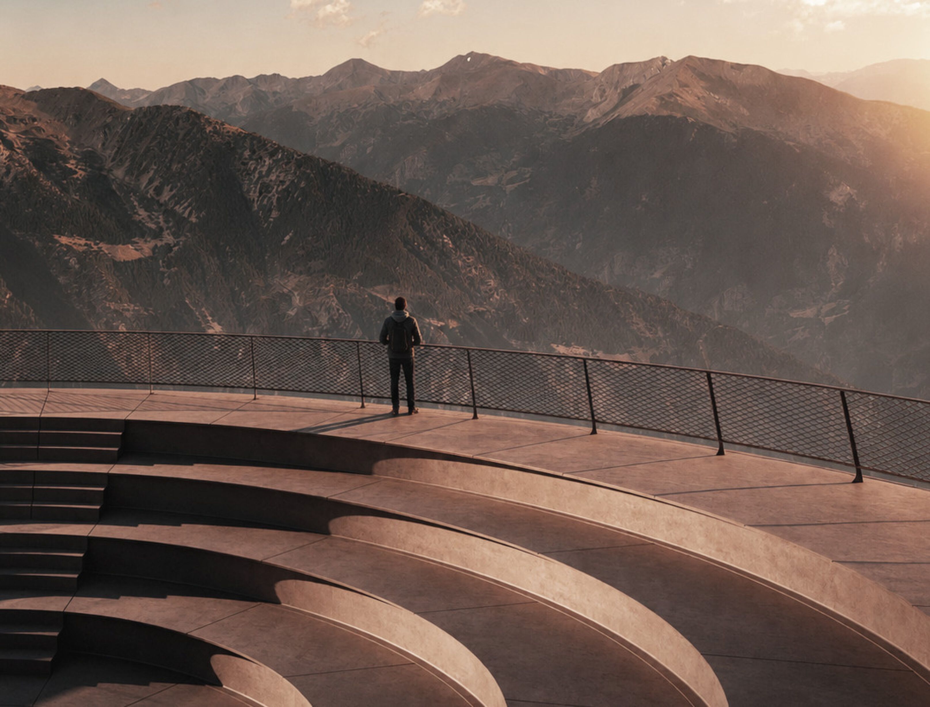 Simulació de com serà el mirador de l'Alt de la Capa.