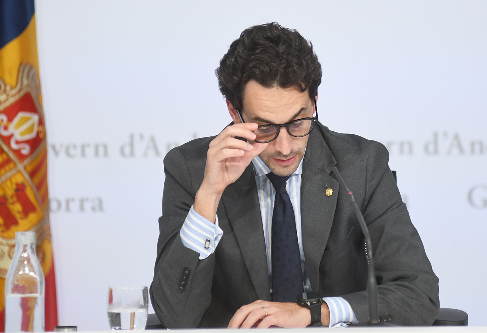Guillem Casal, durant la roda de premsa.