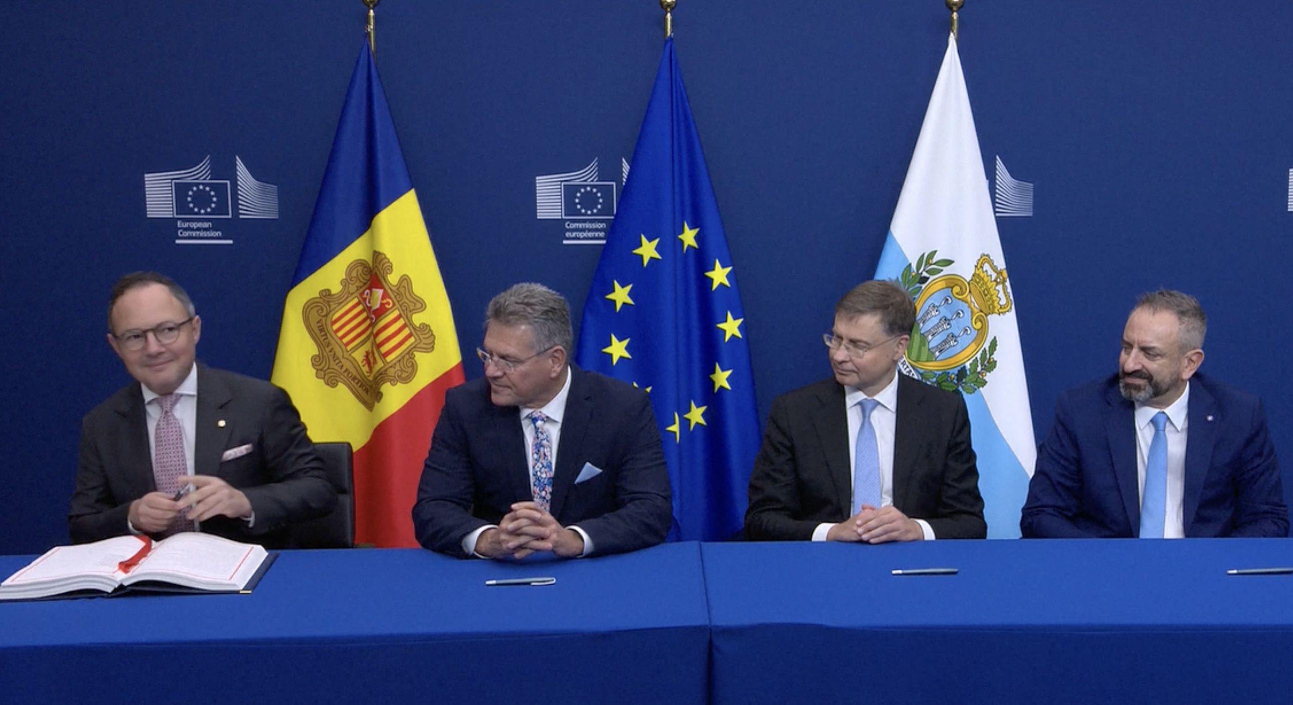 Espot signa l'acord d'associació amb la Unió Europea. Espot signa l'acord d'associació amb la Unió Europea.