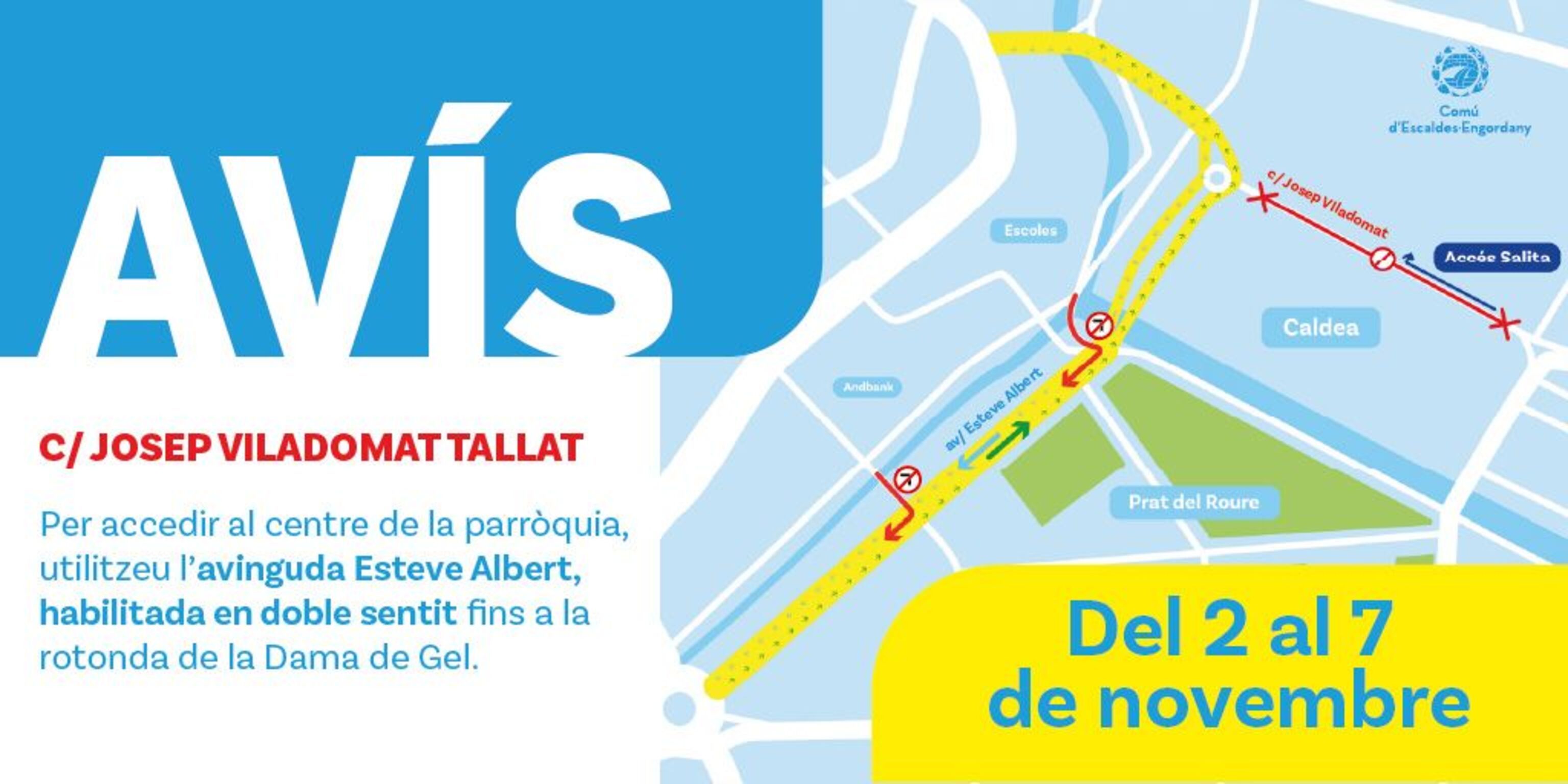 Mapa de la zona afectada pels talls.