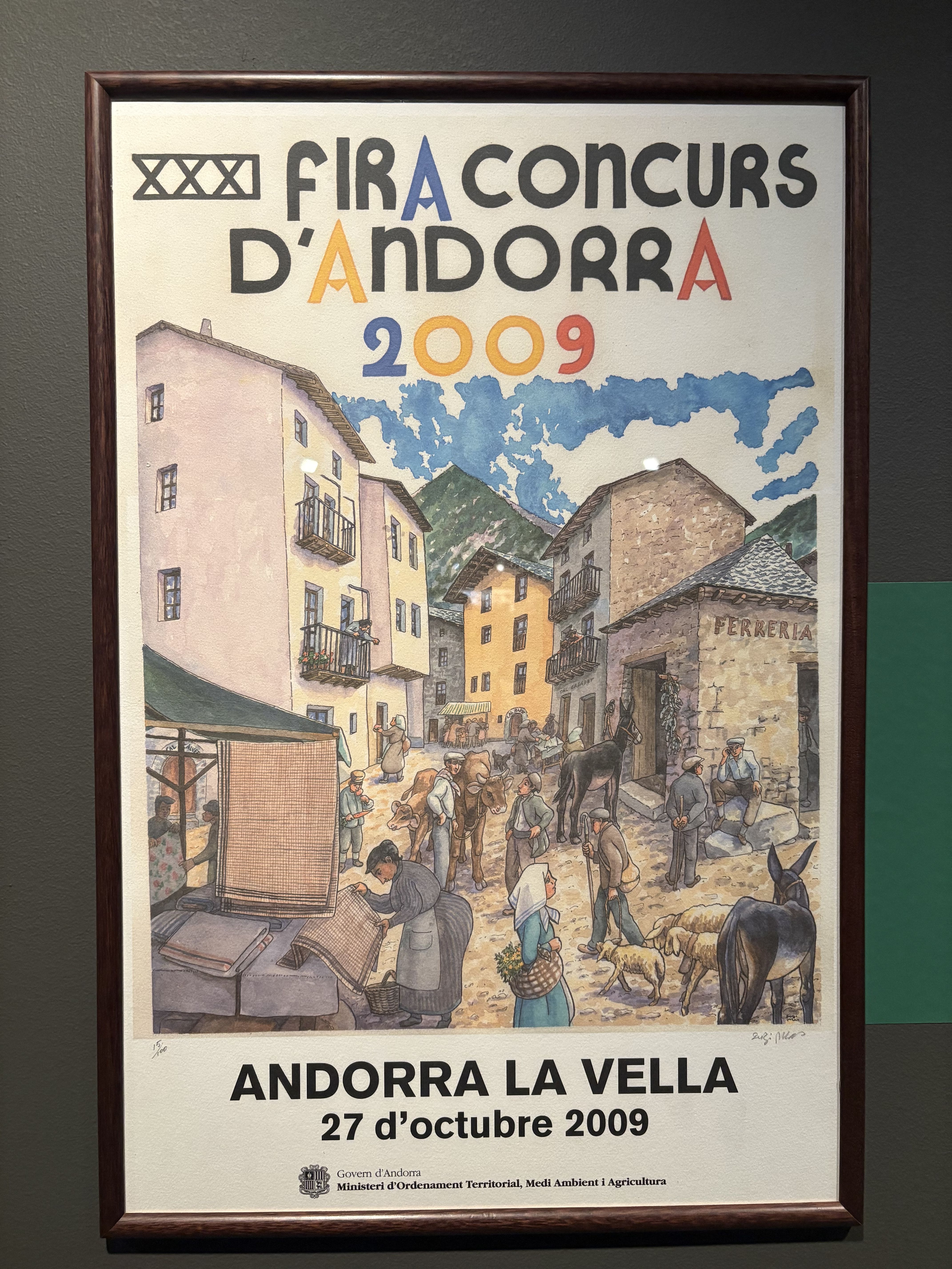 El cartell de la fira del 2009. La portaveu del Sindicat, Rebeca Bonache.
