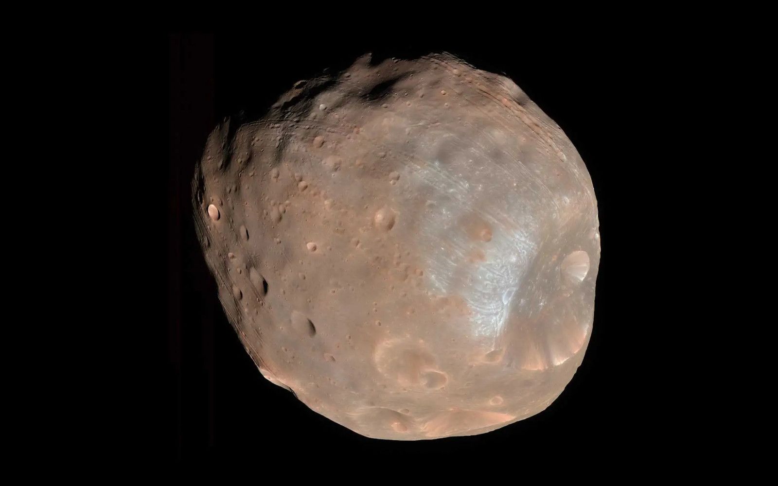 Imatge de Fobos obtinguda pel Mars Reconnaissance Orbiter - Crèdit: NASA/JPL-Caltech/University of Arizona La portaveu del Sindicat, Rebeca Bonache.