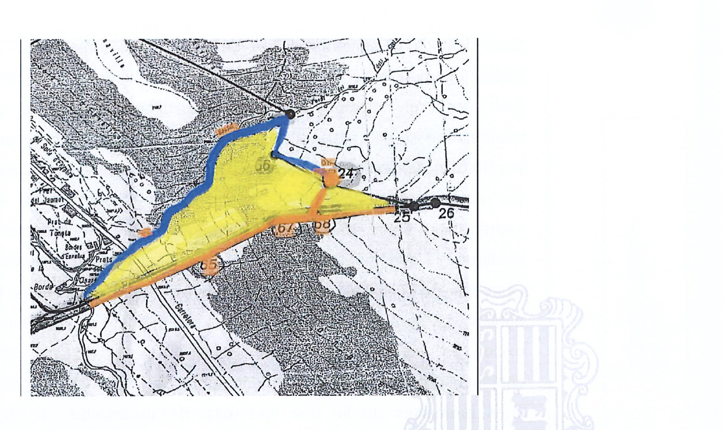 La zona en conflicte en un plànol reproduït a la sentència.