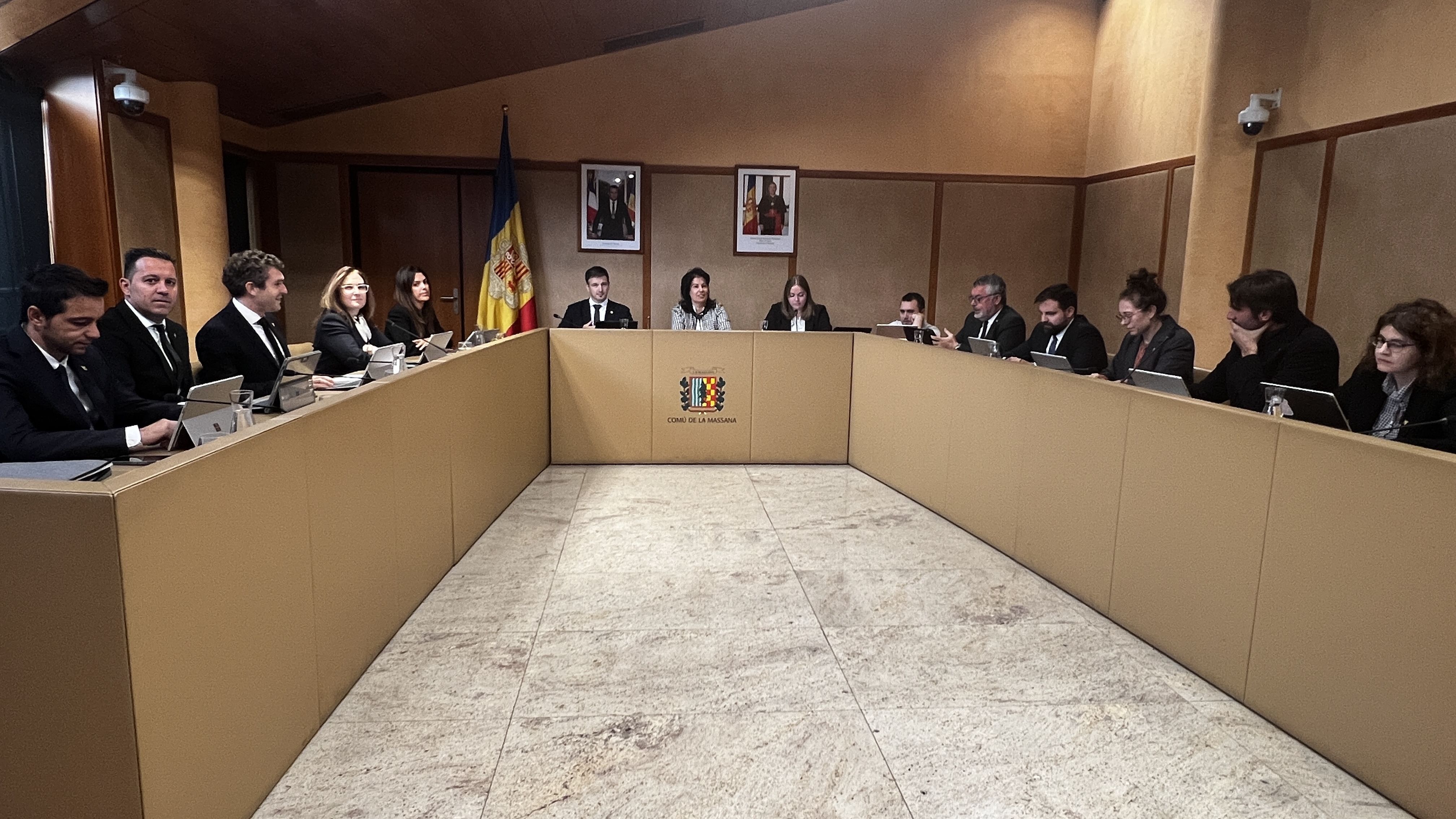 Una imatge de la sessió d'aquest matí al comú de la Massana.