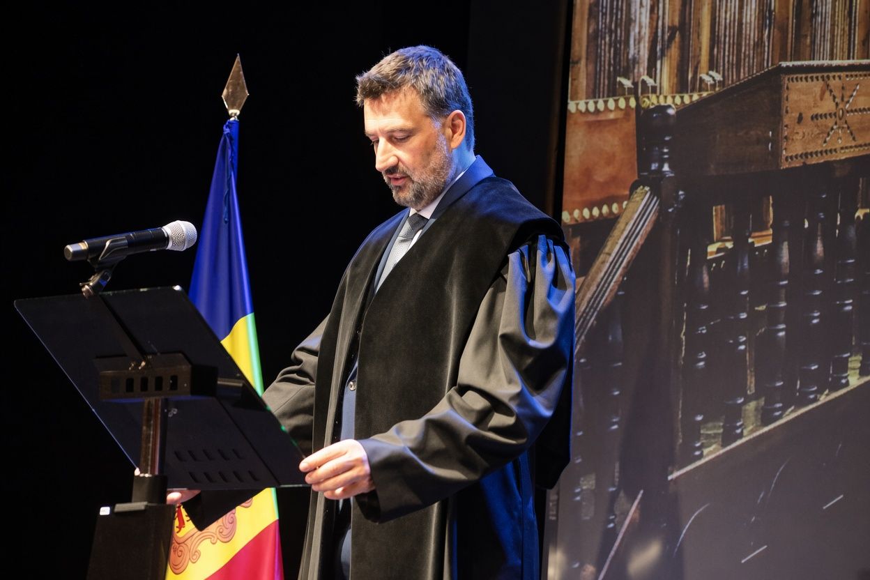 Esteve Vidal durant la imposició de la toga fa pocs dies.