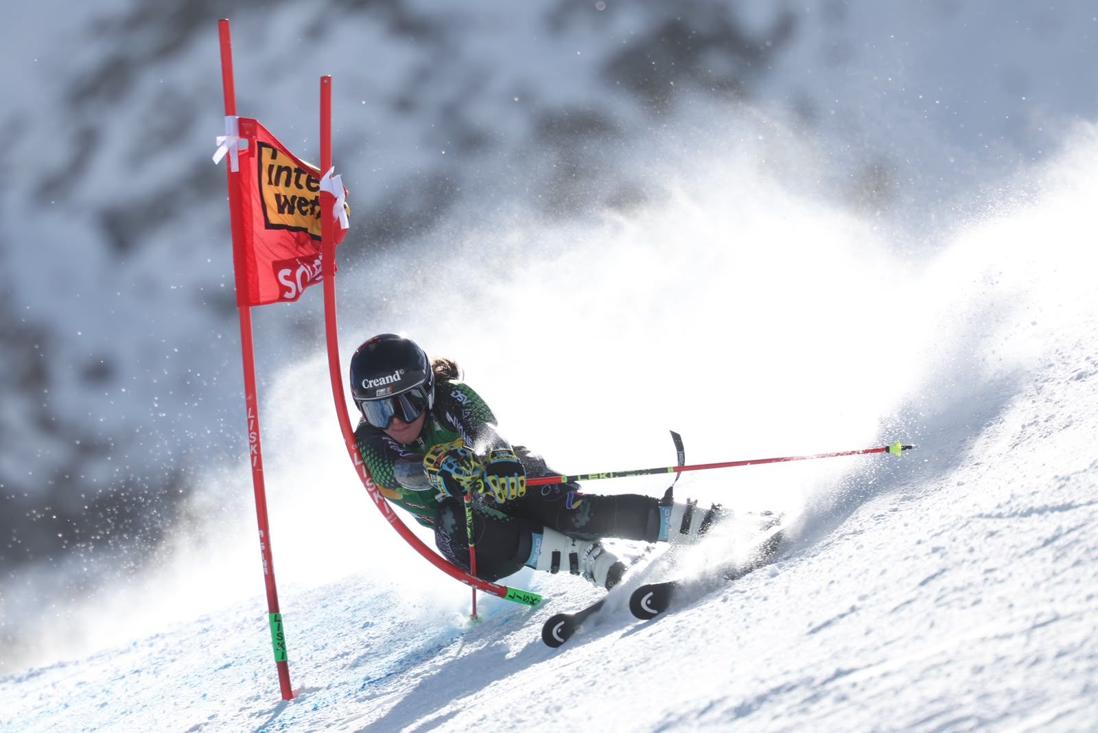 Íria Medina, durant la cursa a Sölden.