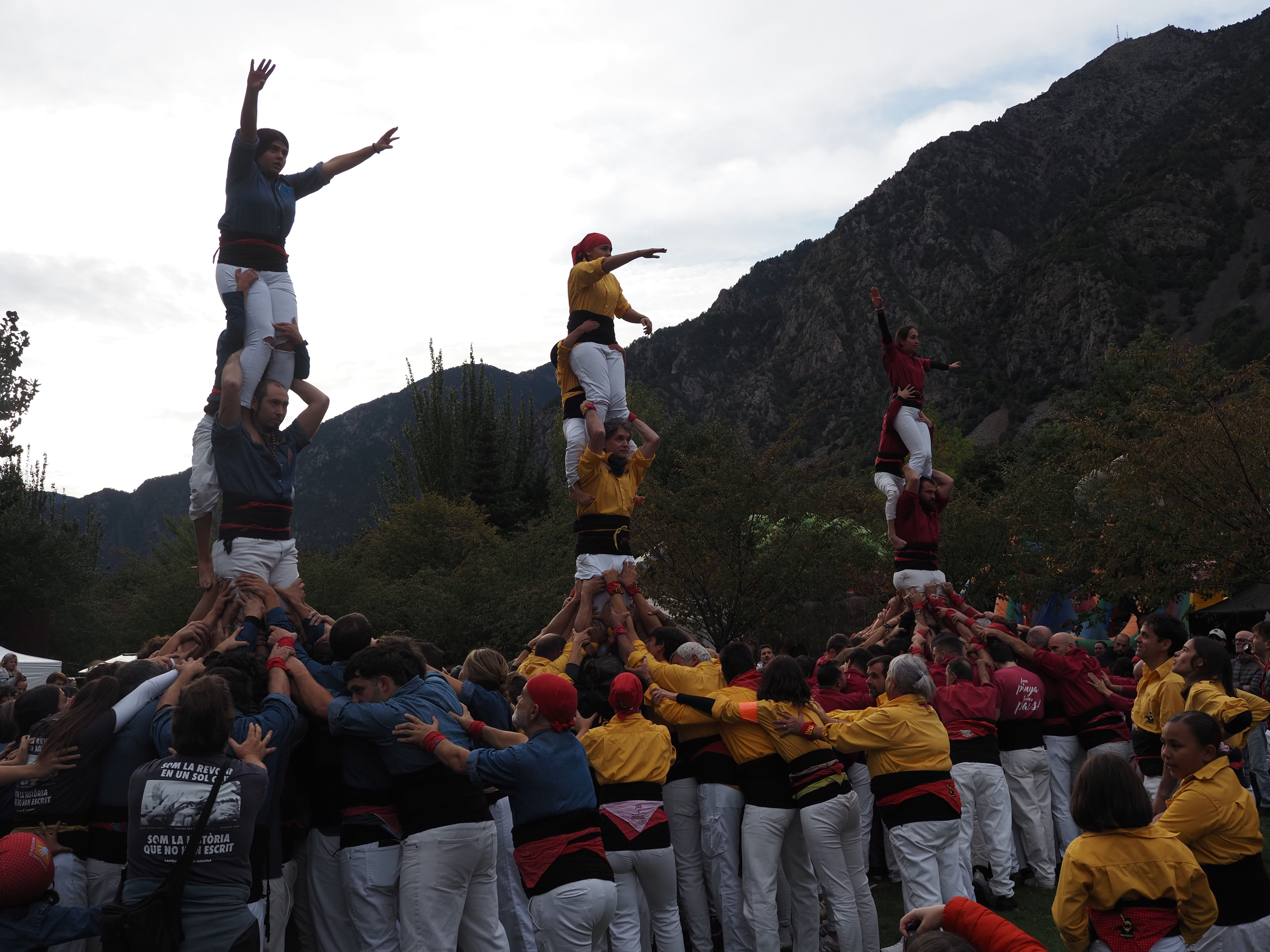 La Fira ha estat escenari castellers amb les colles d'Andorra, Mediona i els Malfargats del Pallars.