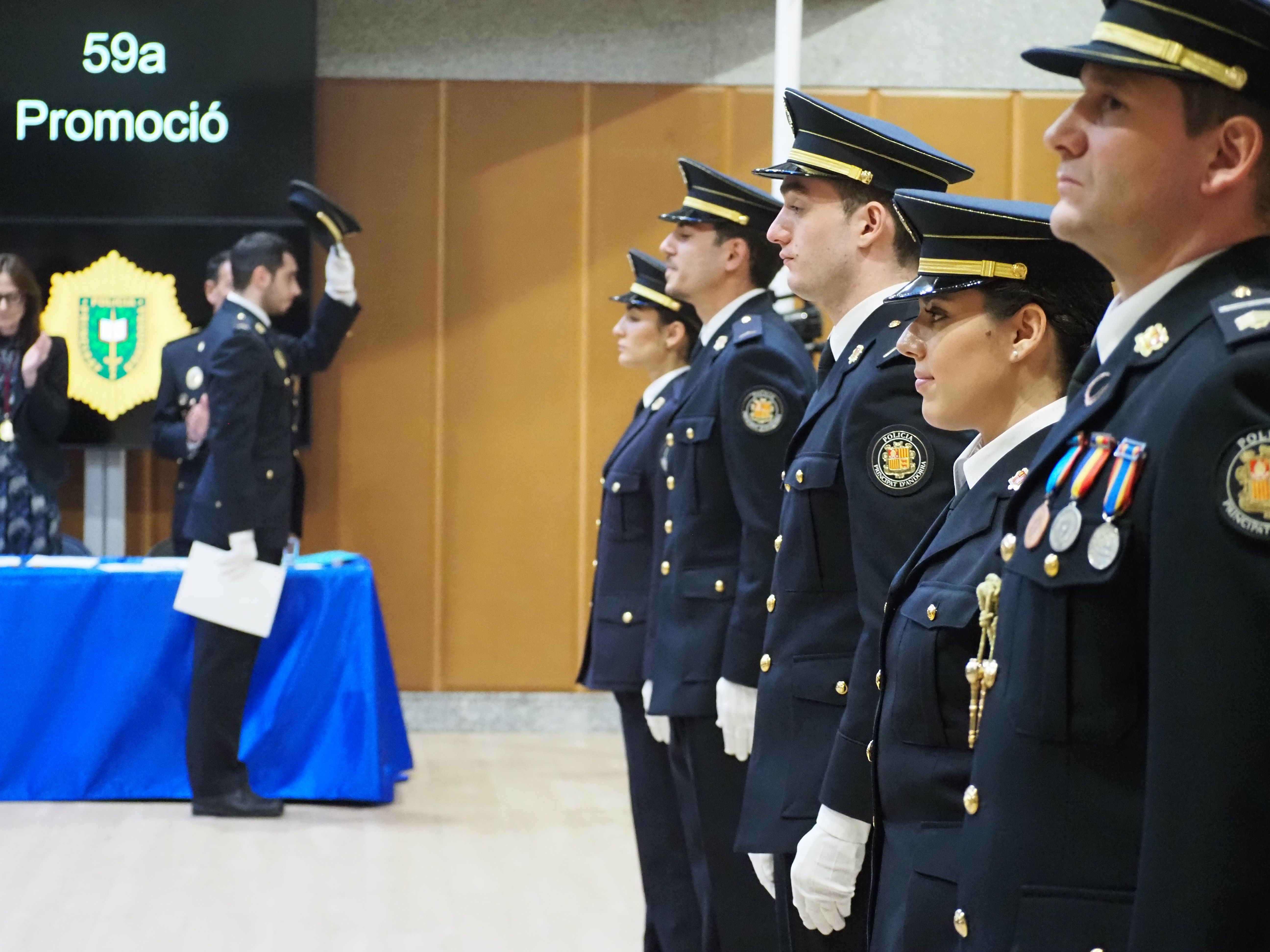 Una imatge de la jura de la policia d'aquest dimarts. Una imatge de la jura de la policia d'aquest dimarts.