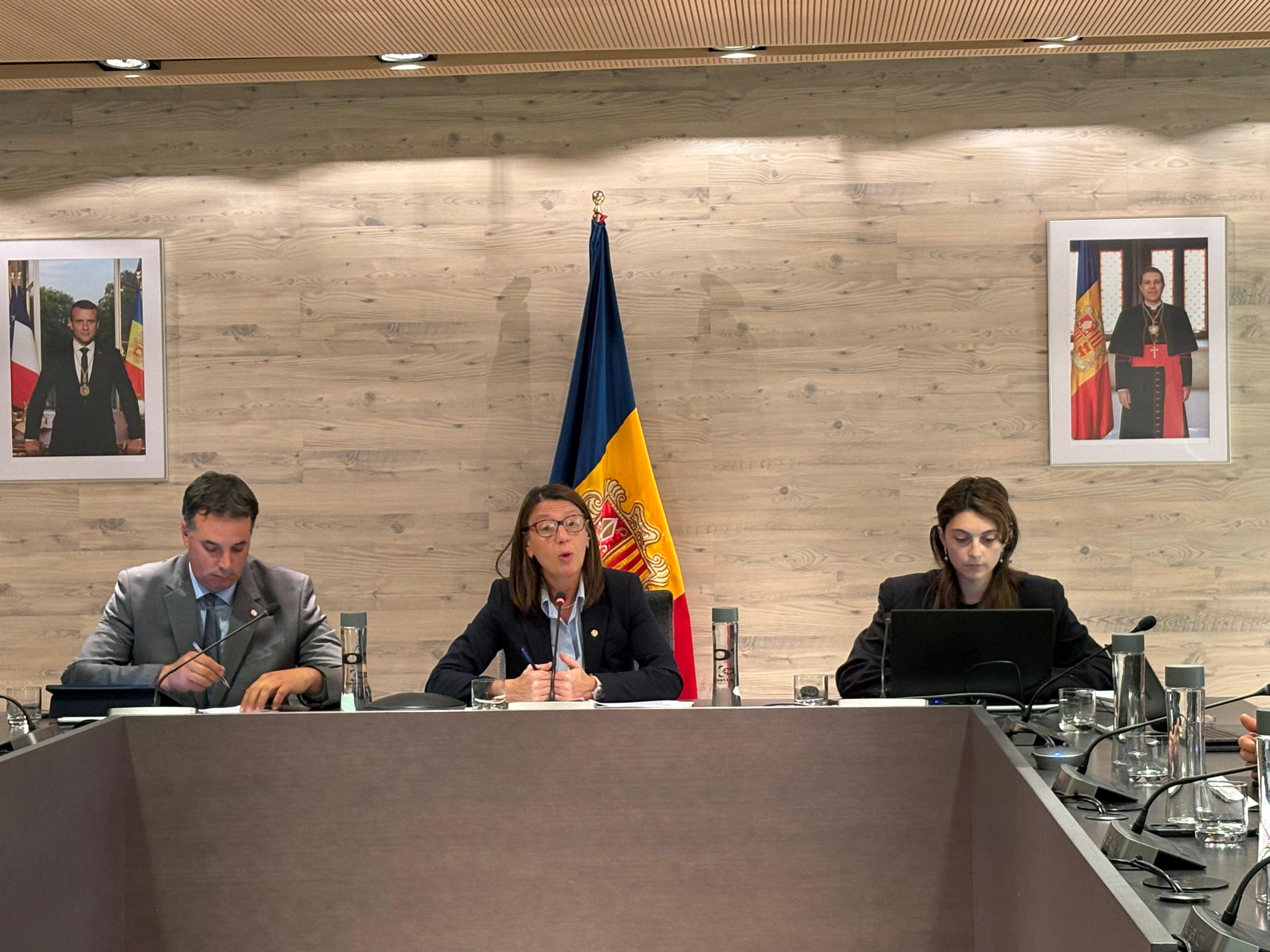 Els consols d'Ordino, Maria del Mar Coma i Eduard Betriu.