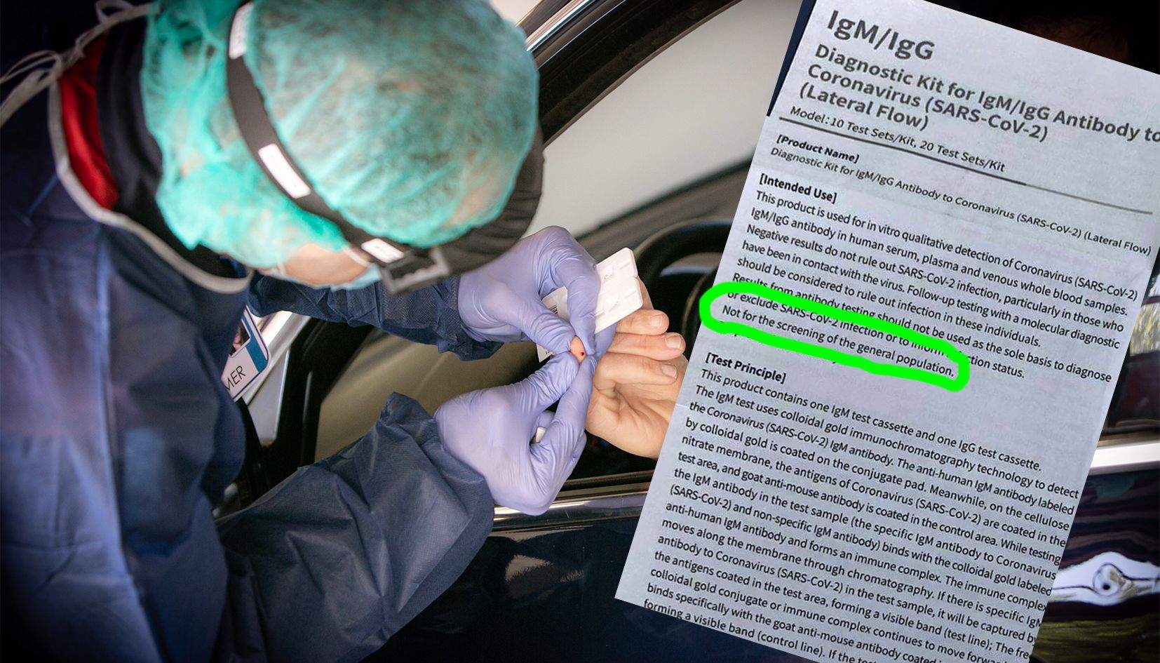 Una de les anàlisis en un 'stop lab' amb el fragment del prospecte al costat.