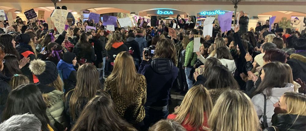 Un acte d'Acció Feminista.