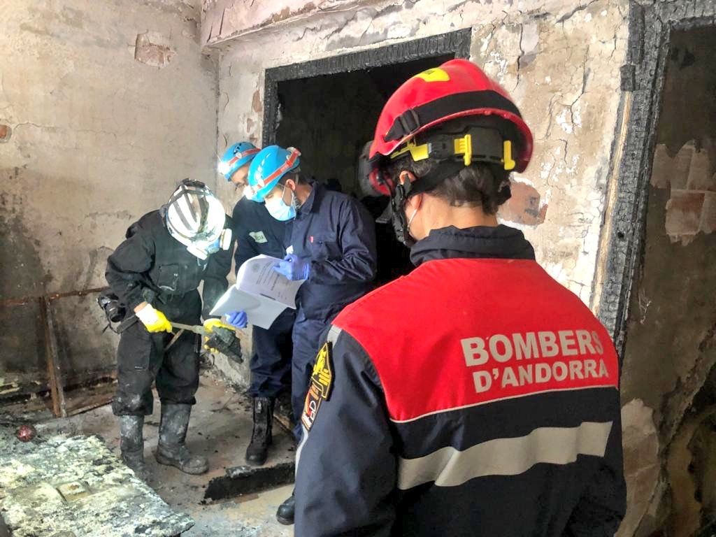 Bombers i policies han acompanyat aquest matí pèrits d'una companyia asseguradora.