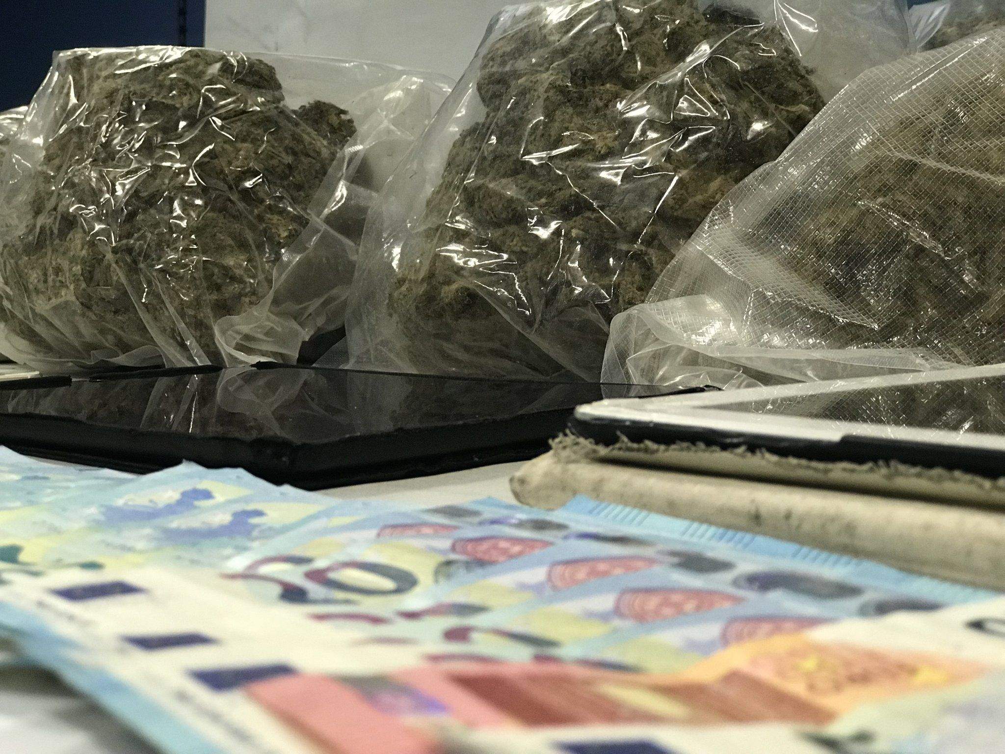 Marihuana comissada per la policia.