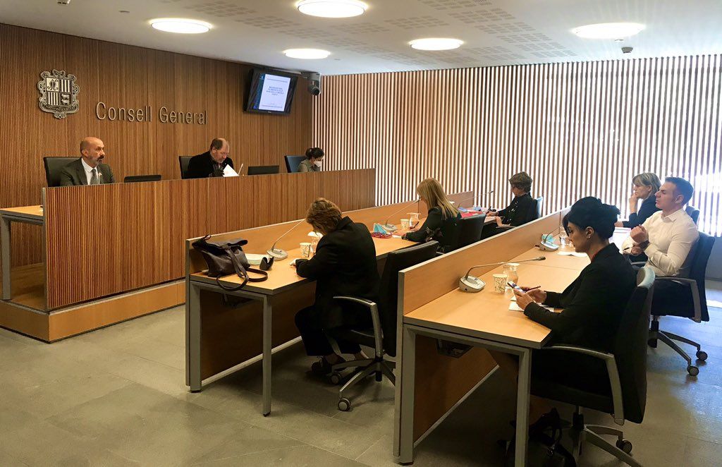 Un moment de la compareixença.