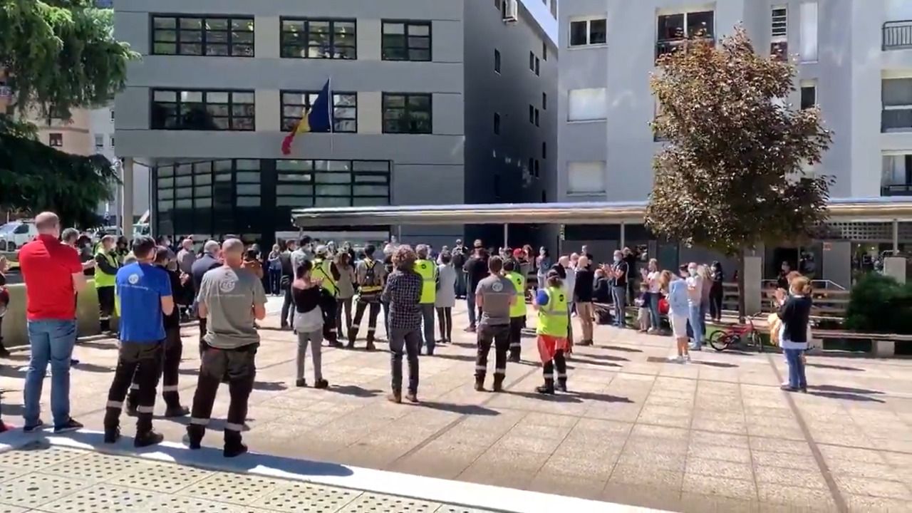 Els treballadors del comú s'han concentrat per recordar el seu company desaparegut.