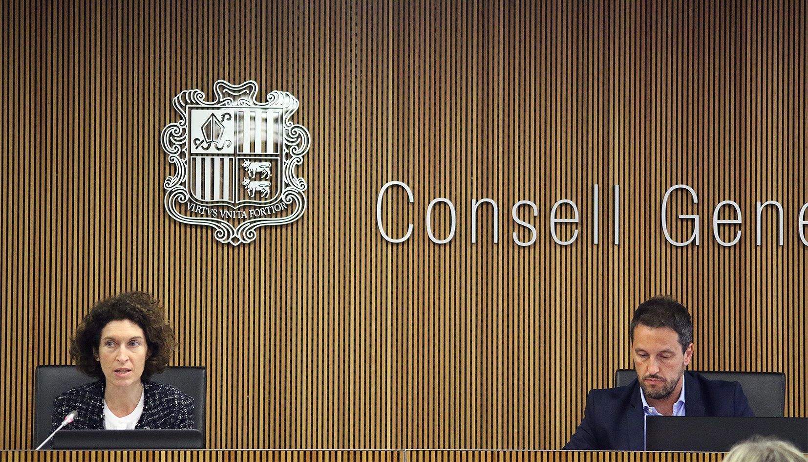 La ministra Maria Ubach compareix davant la comissió legislativa de Política Exterior.