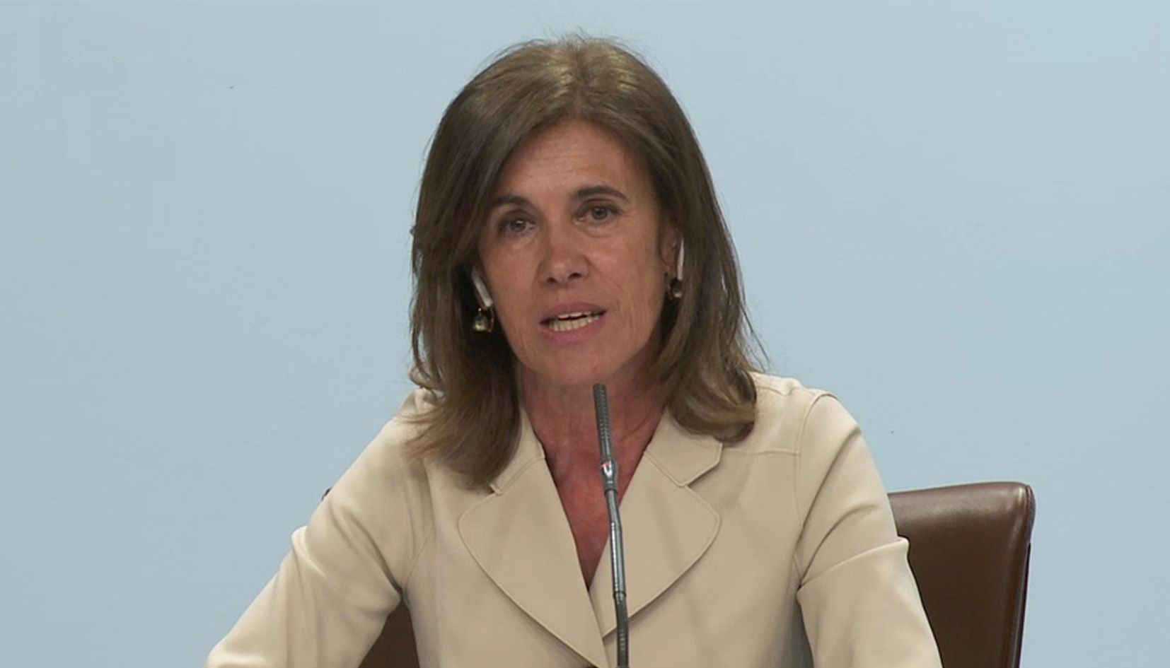 La ministra Ester Vilarrubla durant l'entrevista a 'La Rèplica'.