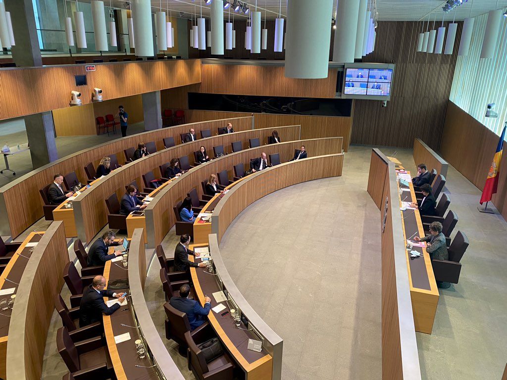 Imatge de l'arc parlamentari durant la sessió d'aquest matí.