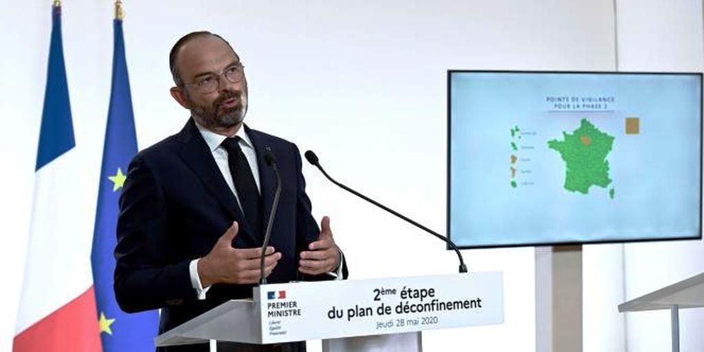 El primer ministre francès, Édouard Philippe durant la compareixença d'aquest dijous.