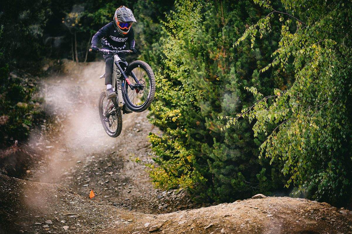 Un usuari del Bike Park la temporada passada.