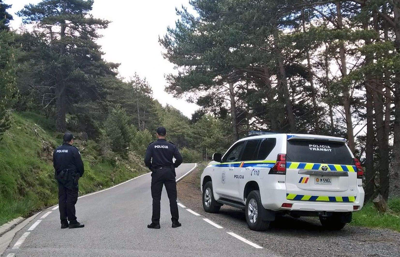 Control policial al coll de la Gallina.