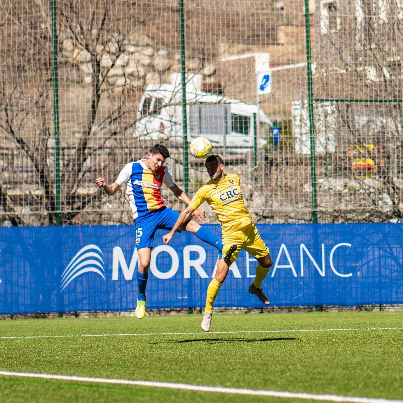Un instant de l'Andorra-Oriola, l'últim partit jugat pel conjunt tricolor.