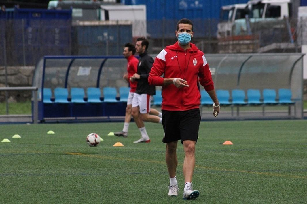 Un moment del retorn als entrenaments de l'UE Engordany.