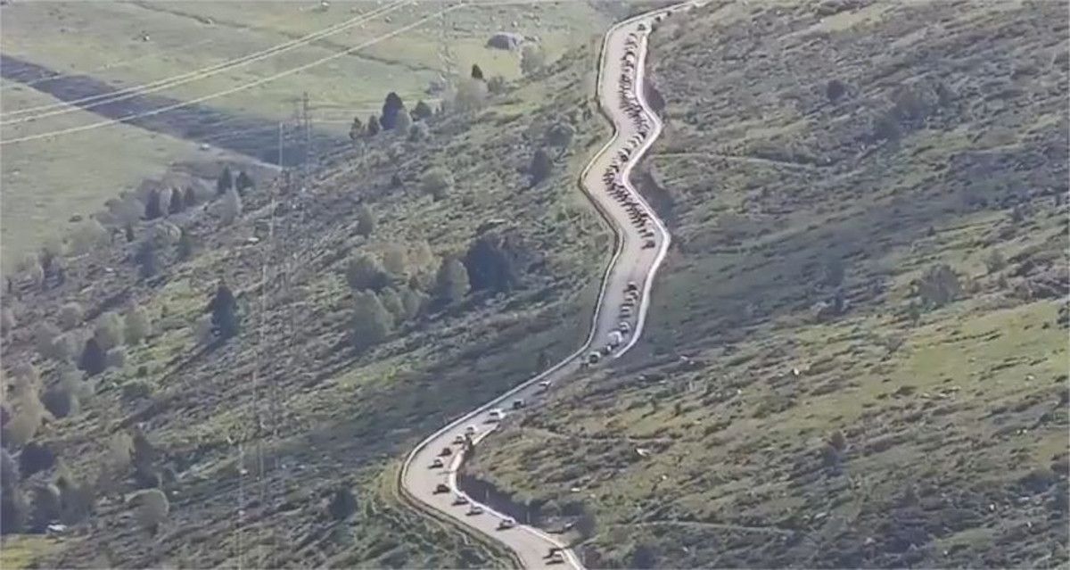 Les cues a la carretera d'accés al Pas de la Casa han estat importants.