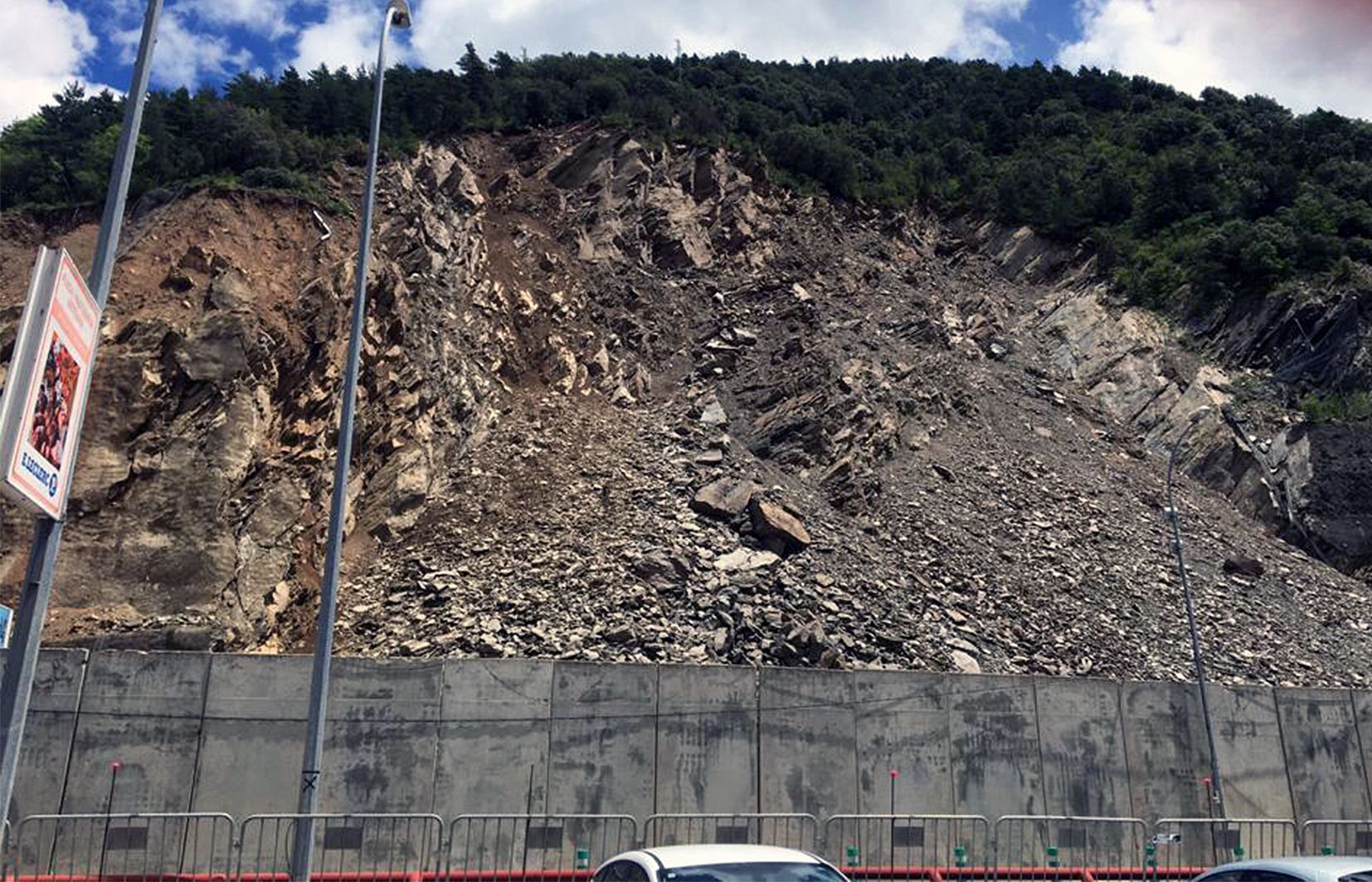 Situació de la Portalada a primera hora d'aquesta tarda.