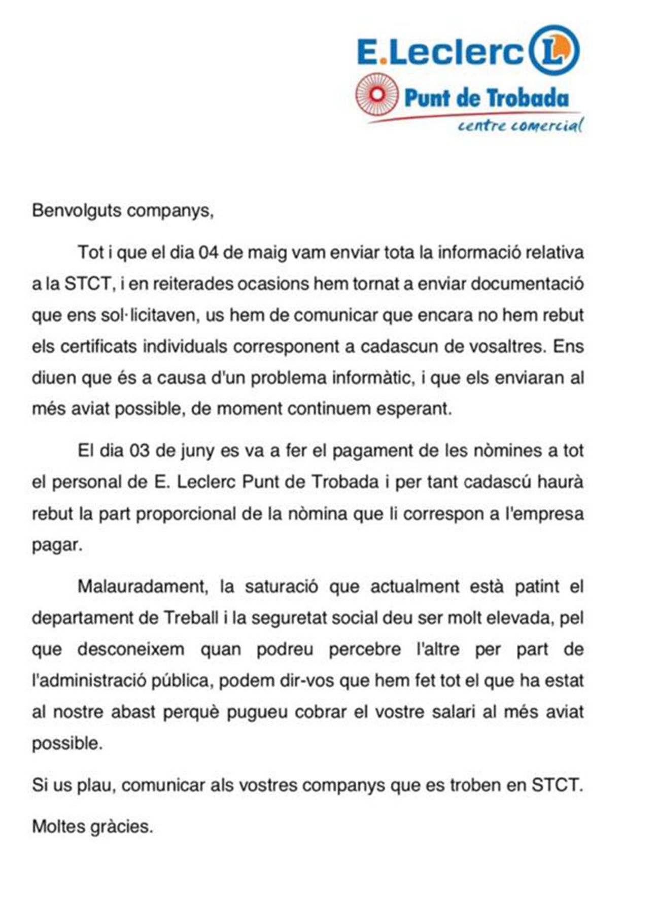 punt de trobada erto La portaveu del Sindicat, Rebeca Bonache.